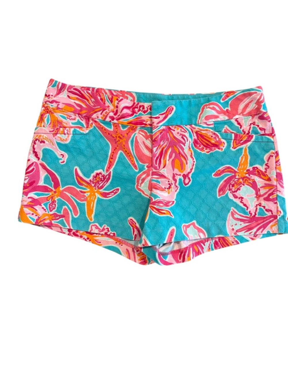 Lilly Pulitzer Shorts Women's Size 10 
Ellie Sea Blue Via Sunny Floral